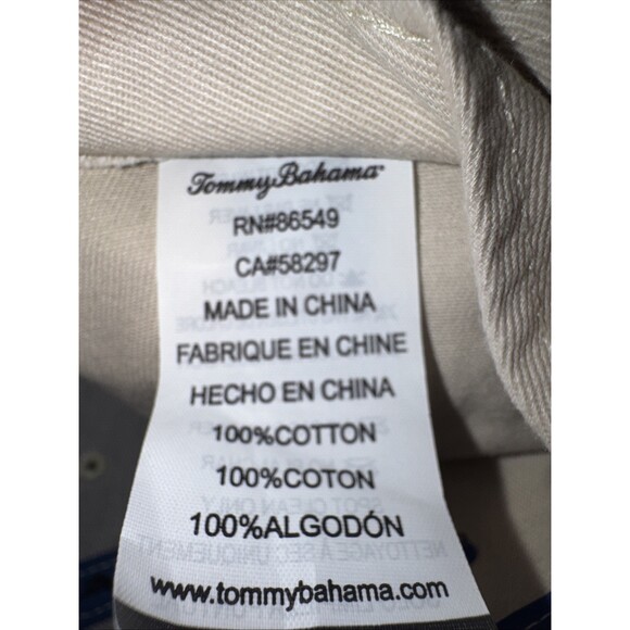 Tommy Bahama Marlin Hat Strapback HAT Golf Cap Khaki Adjustable Beach - Picture 8 of 9